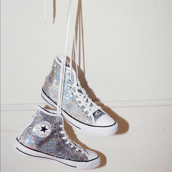 converse sparkle high tops